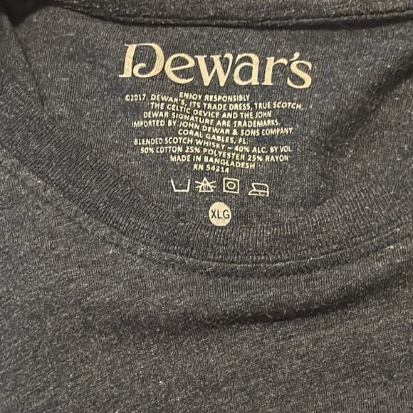 Dewar’s “Here for the Scotch” T-Shirt XL – Funny Dark Gray Promo Tee - Picture 7 of 9